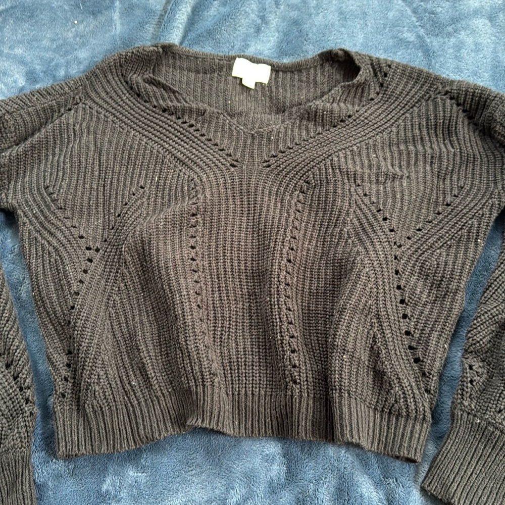 June & Ivy XS Black knitted Sweater